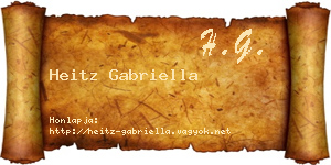 Heitz Gabriella névjegykártya